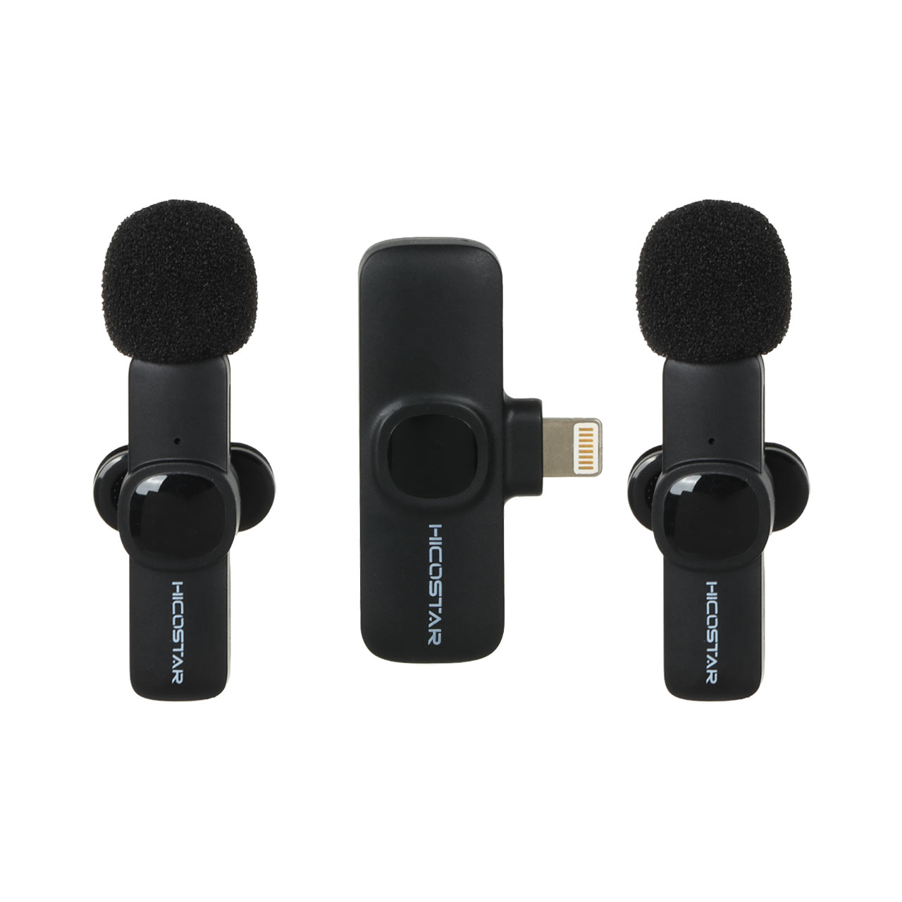 میکروفون یقه ای بی سیم Hicostar Lightning مدل HS-MC522i (دو میکروفون)